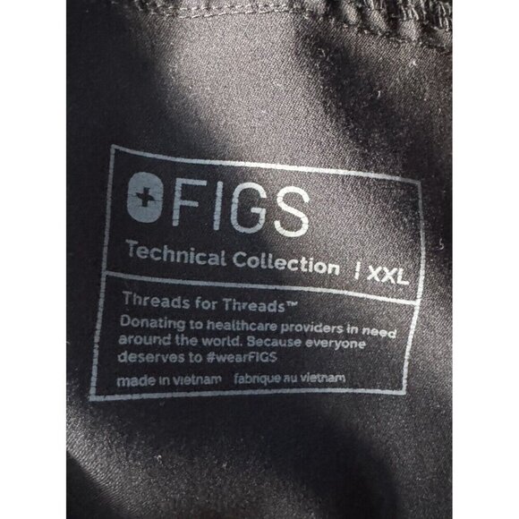 Figs Women's Sz XXL Kade Black Cargo Scrub Pants Technical Collection T21004 - Picture 6 of 13